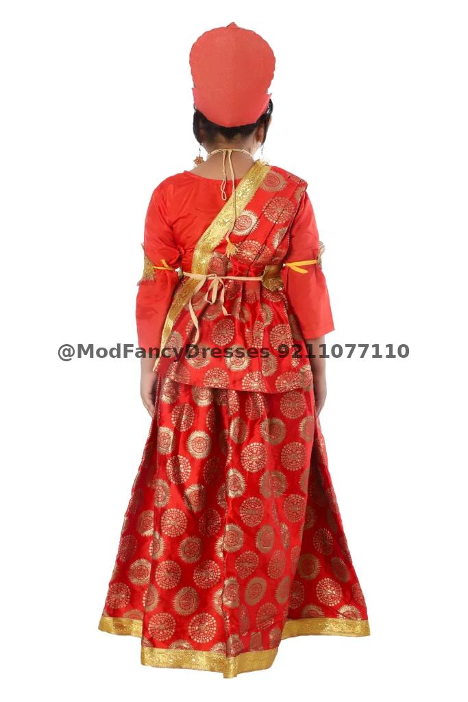 Hindu Rani Fancy Dress Costume For Girls Thumbnail