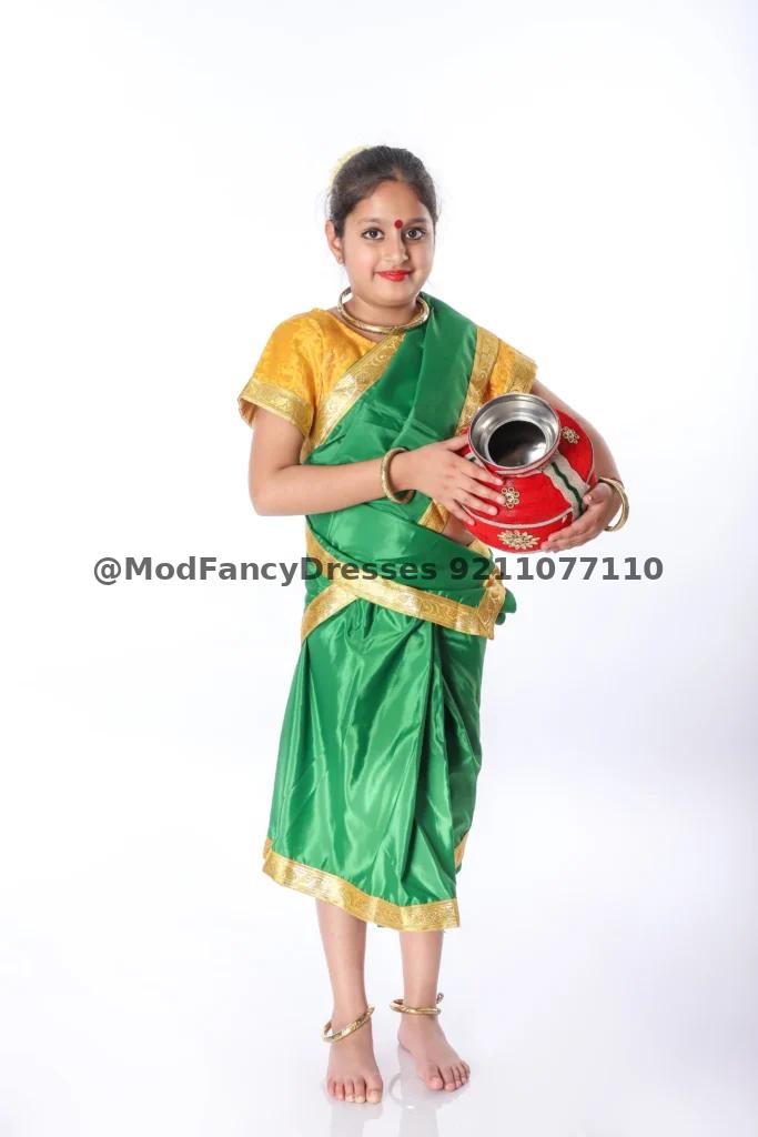 Indian Folk Saree Fancy Dress Costume Thumbnail