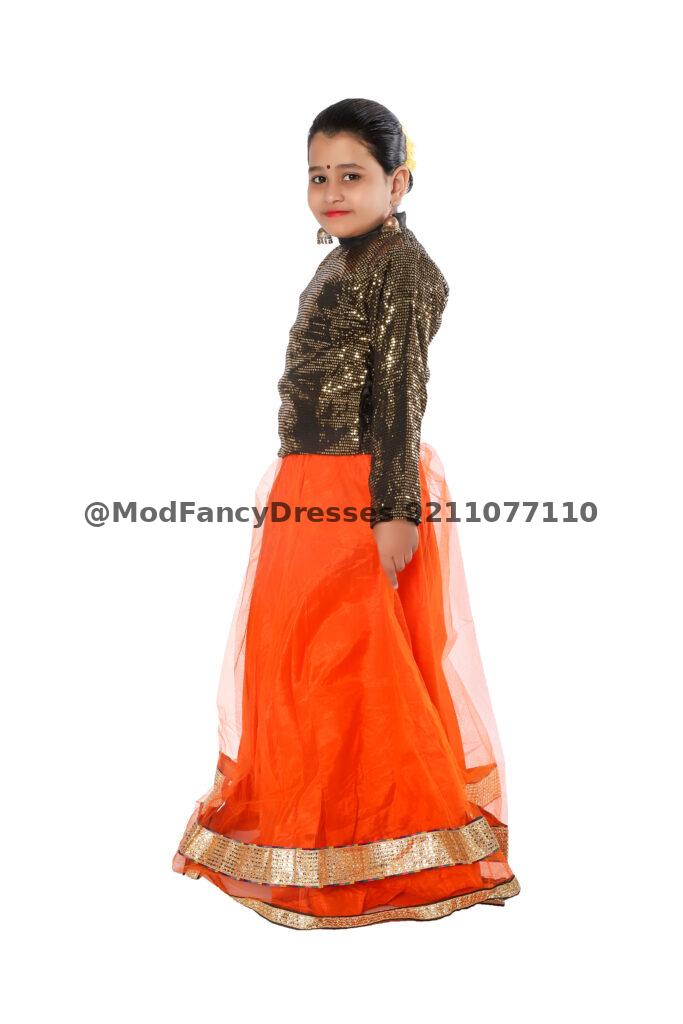 Indo Western Style Long Skirt Top Fancy Dress Thumbnail