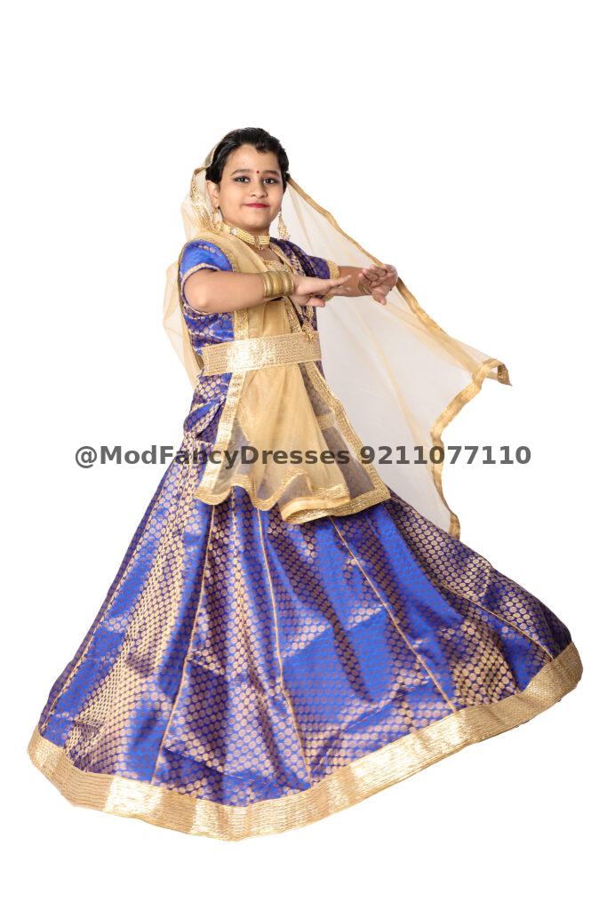 Kathak Dress Blue Colour Thumbnail