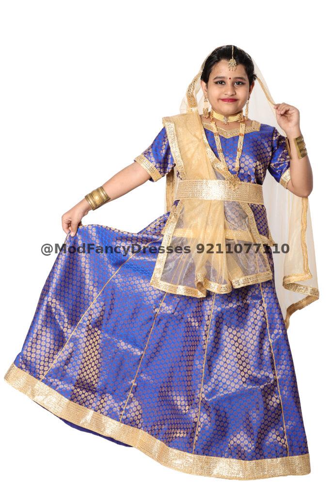 Kathak Dress Blue Colour Thumbnail