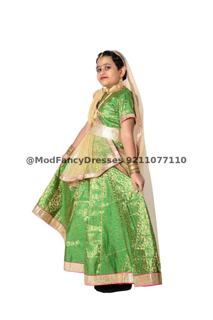 Kathak Dress Green Colour