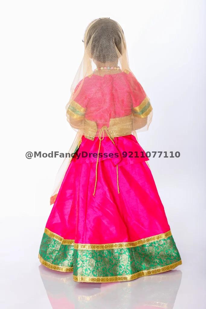 Kids Radha Dress Lehenga Fancy Costume Thumbnail