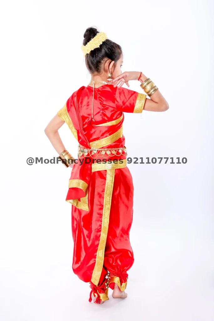 Lavani Saree Fancy Dress Costume Red Thumbnail