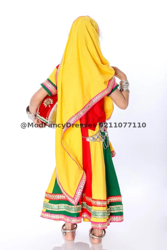 Multicolor Haryanvi Lehenga Choli Costume Thumbnail