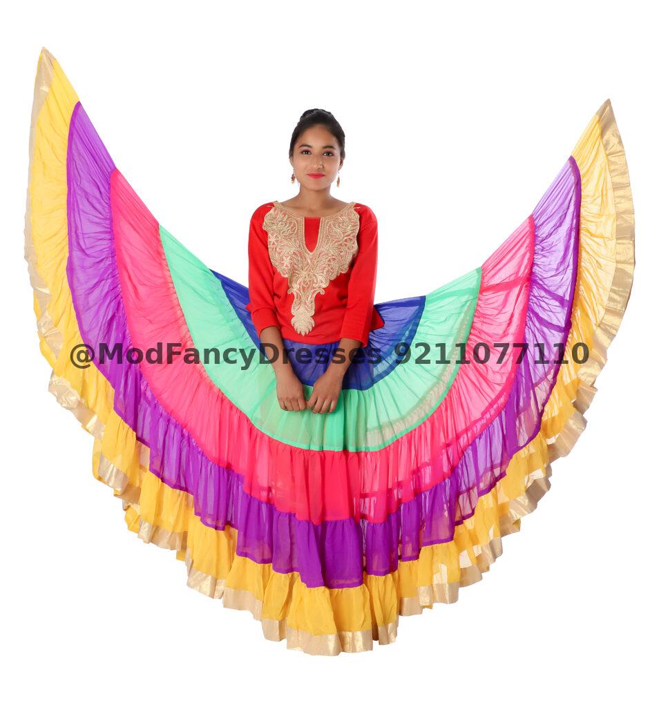 Multicolor Indo Western Fancy Dress Costume