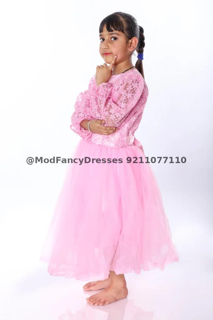 Pink Western Dance Frock Fancy Dress Thumbnail
