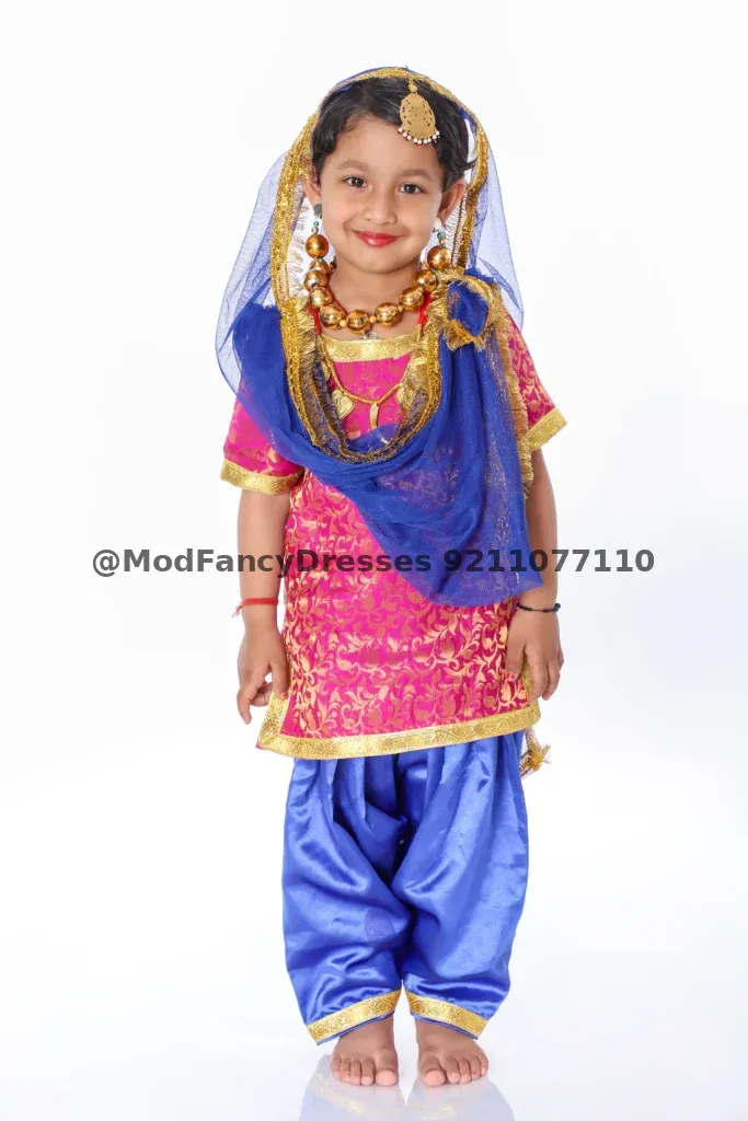 Punjabi Dance Fancy Dress Costume Girl