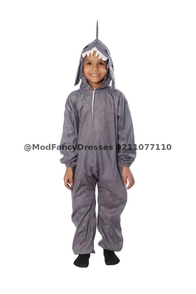 Shark Fancy Dress Costume Grey