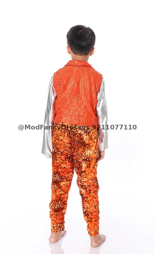 Western Dance Dress For Boys Orange Thumbnail