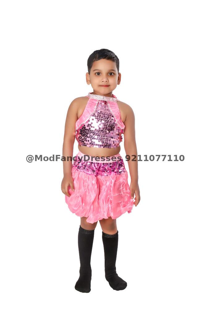 Western Dance Fancy Dress Costume Skirt Top Pink