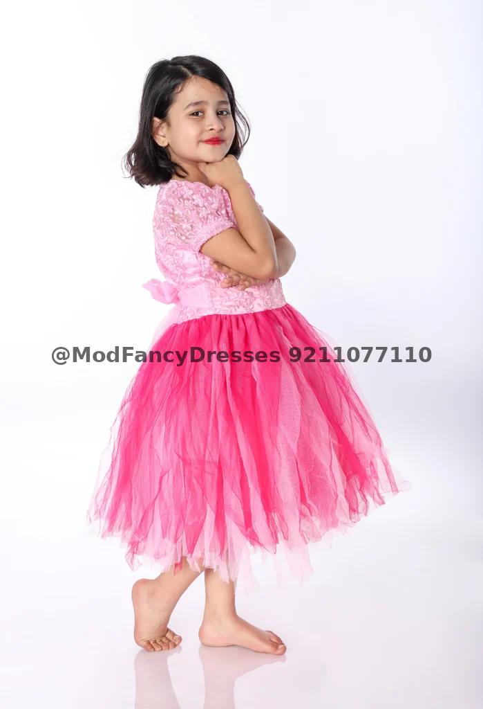 Western Dance Frock Fancy Dress Pink Thumbnail