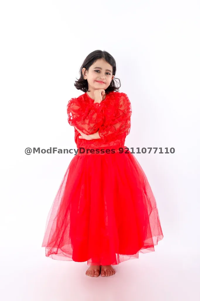 Western Frock Fancy Dress Costume Red